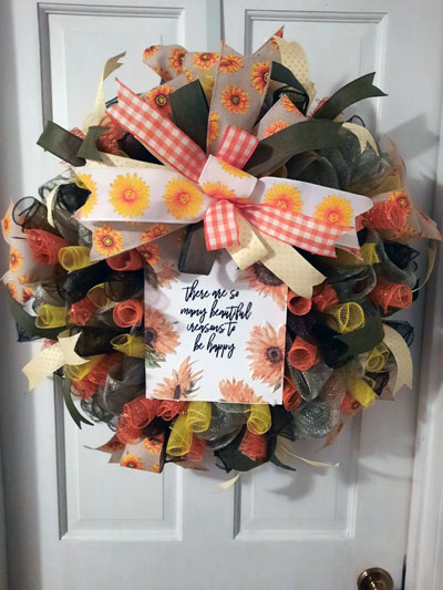 sunflower handmade wreath