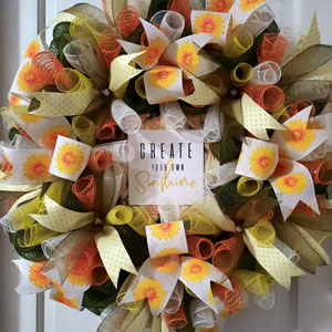 create your own sunshine wreath